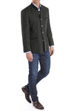 Bavarian jacket from melange-loden in gray (Made-to-Measure)
