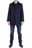 Quilted loden jacket in navy