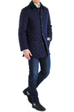 Quilted loden jacket in navy