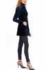 Long Blazer from dark blue embossed velvet.