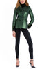 Jacket from matted green sequins