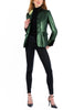 Jacket from matted green sequins