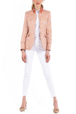 Jacket from lilac and orange Paisley-Jacquard