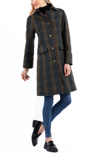 Raglan-Coat from Scottish dry-waxed cotton with Isle of Iona Tartan