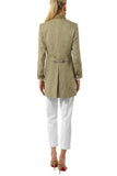 Long blazer from reed colored superlinen