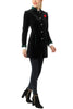 Long blazer from black velvet