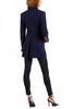 Long blazer from Italian cashmere-knit in navy