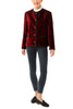 Jacket from bordeaux velvet