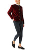 Jacke aus langflorigem Samt in bordeaux