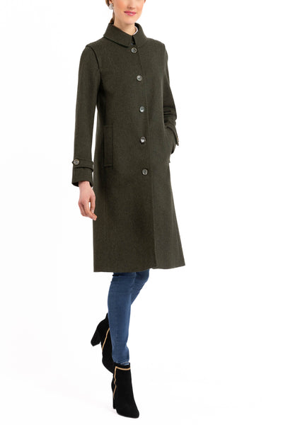 Bavarian Loden Coat from sage-green Merino-Loden