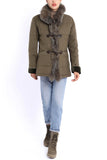 Quilted loden jacket in olive