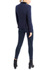 Peplum blazer from Austrian wool broadcloth in navy