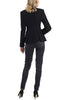 Peplum blazer from authentic Austrian wool broadcloth in black