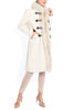 Coat from winter white merino loden