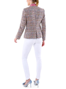 Jacket from multi coloured silk-tweed