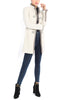 Long blazer from cream coloured wool-jersey