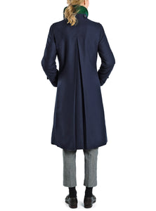 Bavarian loden coat in midnight blue