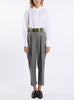 Blouse with rounded collar from fine two-ply cotton in white