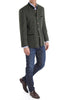 Bavarian jacket from melange-loden in ivy-green