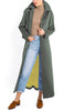 Long loden coat in sage green