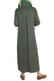 Long loden coat in sage green