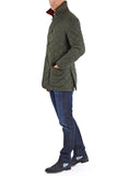 Quilted loden jacket in sage-green