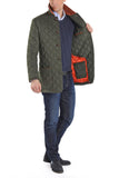 Quilted loden jacket in sage-green