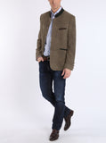 Jacket from Austrian stretch-linen in khaki