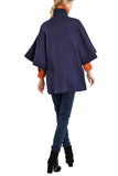 Cape from Austrian double-face loden in navy