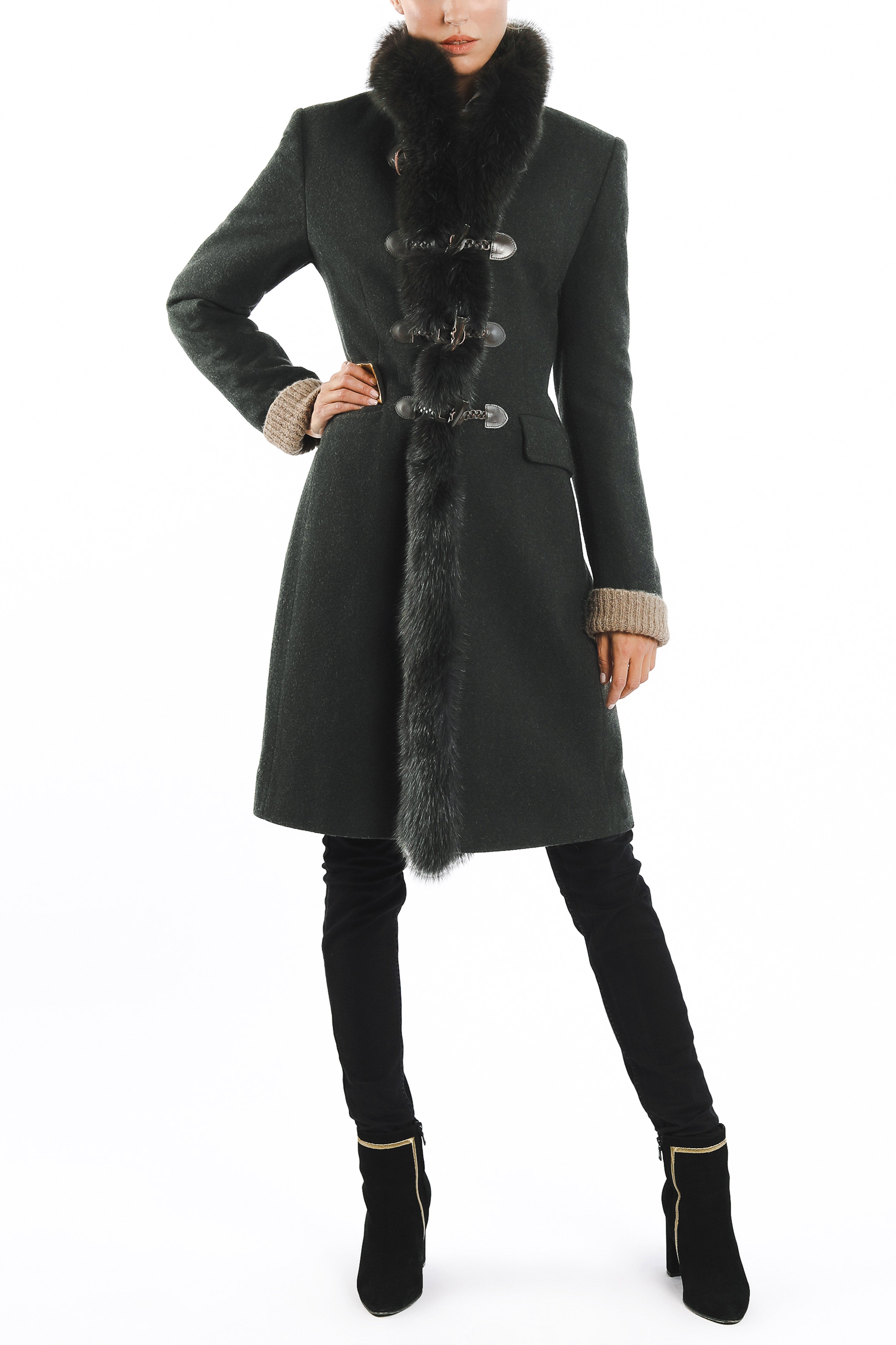 Coat from authentic Tyrolean loden in dark green – VON DÖRNBERG