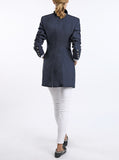 Long blazer from blue washed Austrian linen